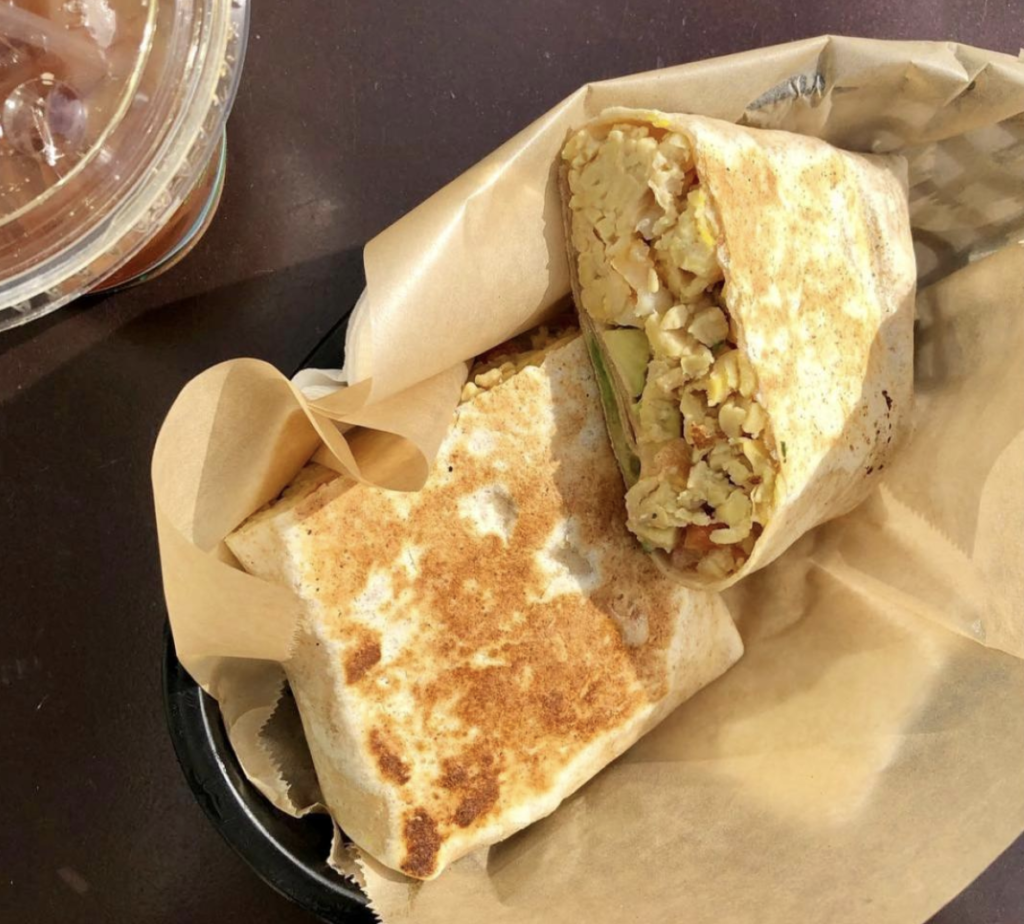 Vegan Munchies Breakfast Burrito from Dogtown Coffee