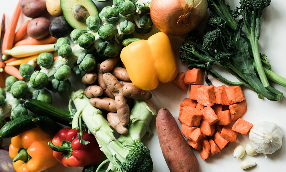 Vegetables in a Vegan Grocery List (Diet) Photo