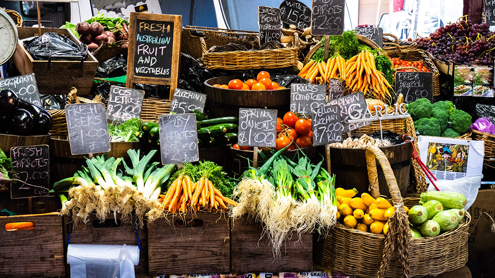 What do vegans eat? Example photo of a grocery list and shopping haul