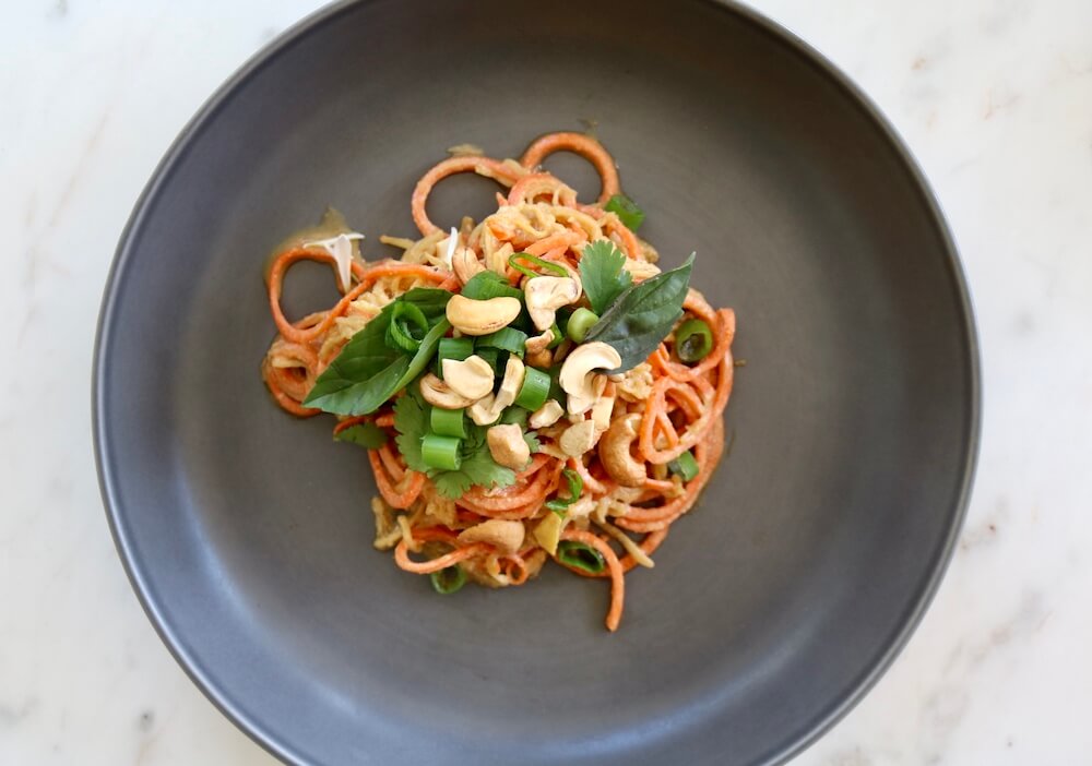 Thai Spaghetti Squash Salad Vegan Anj