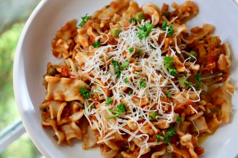 Creamy Vegan Pasta Sauce (With PlantBased Sausage + Peas) Vegan Anj